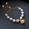 Trendy Shell Design Freshwater Pearl & Natural Opal Stone 14K Gold Filled Female Charm Bracelet  For Women Christmas Gift