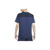 Men's Nike Athleisure Casual Sports Breathable Splicing Short Sleeve Navy Blue T-Shirt DD4743-410