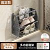 Non-punching retractable multi-functional slipper rack Wall-mounted household access safety Full metal shoe storage rack