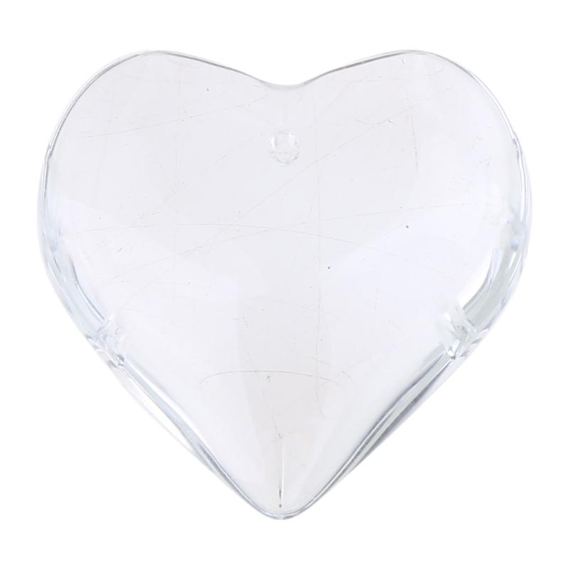 Love Heart Shaped Pendant Crystal Glass Peach Heart Loose Beads Charm for DIY Jewelry Necklace Earrings Making