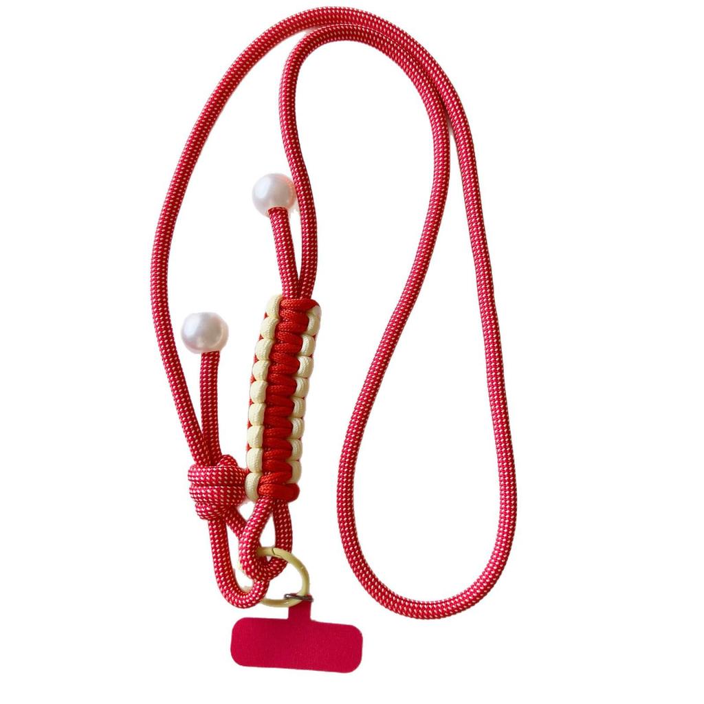 Colorful Pearl Crossbody Phone Lanyard - Adjustable, Anti-Lost Strap for Outdoor Use by Men & Women