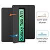 Coque - PHONILLICO - Samsung Galaxy Tab A11 - Noir - Protection intégrale - Multi-positions