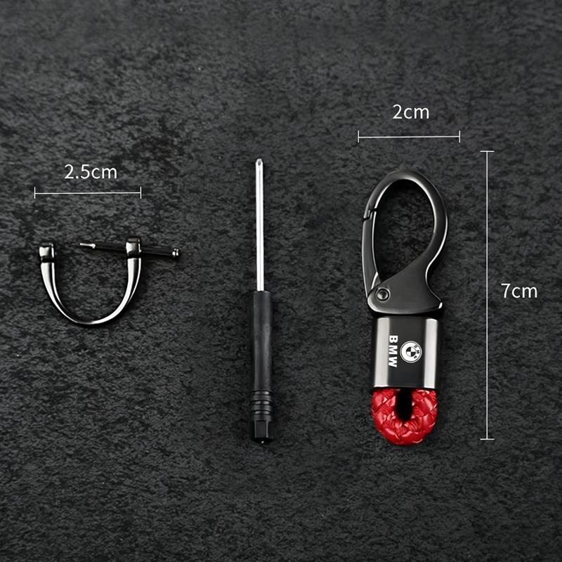 Car Valve Core Hand Woven Horseshoe Buckle Leather Rope Car Keychain Keyring For BMW X1 X2 X3 X5 X4 X6 X7 G30 G20 G32 G11 G12 Rlzh86