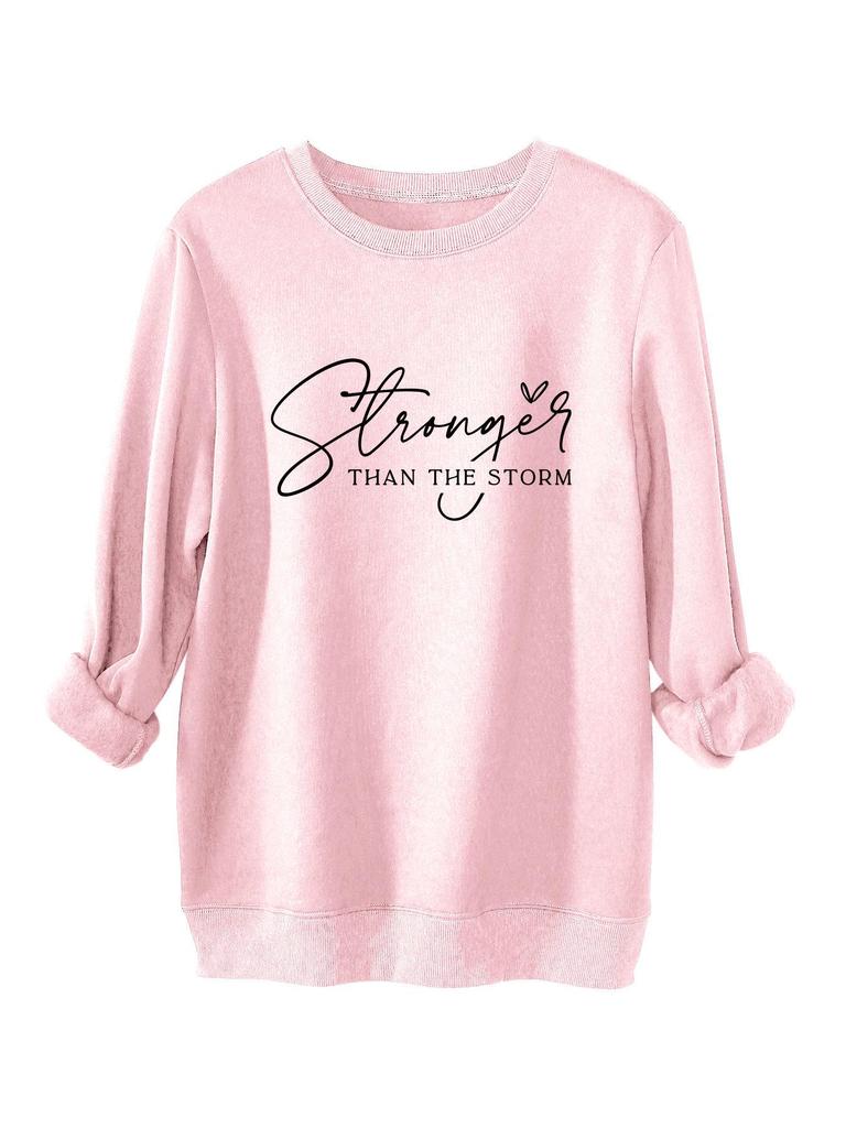 Stronger Than the Storm Women's Plush Hoodie - Thickened Warm Autumn/Winter Style