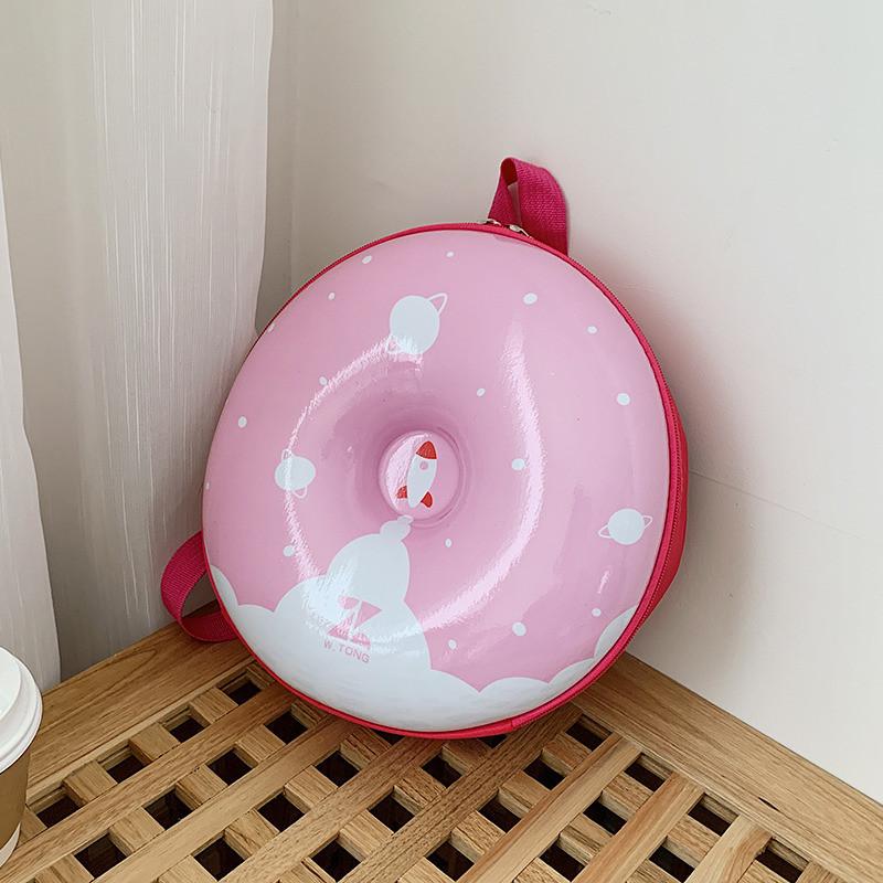 Pattern Cute Cartoon Donut Shaped Large Capacity Children Backpack For School