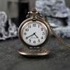 2pcs/set,1PC Retro ‘Fishing Pattern Design’ Quartz Pocket Watch & 1PC Mens Vintage Classic Golden Cross Necklace Pendant,ideal Choice for Gifts