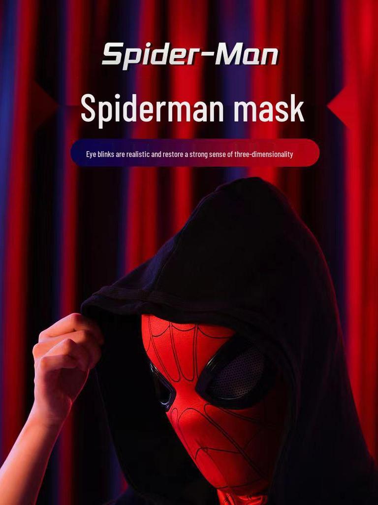 Spider-Man Electric Light-Up Mask - Miles Cosplay Halloween Toy Gift