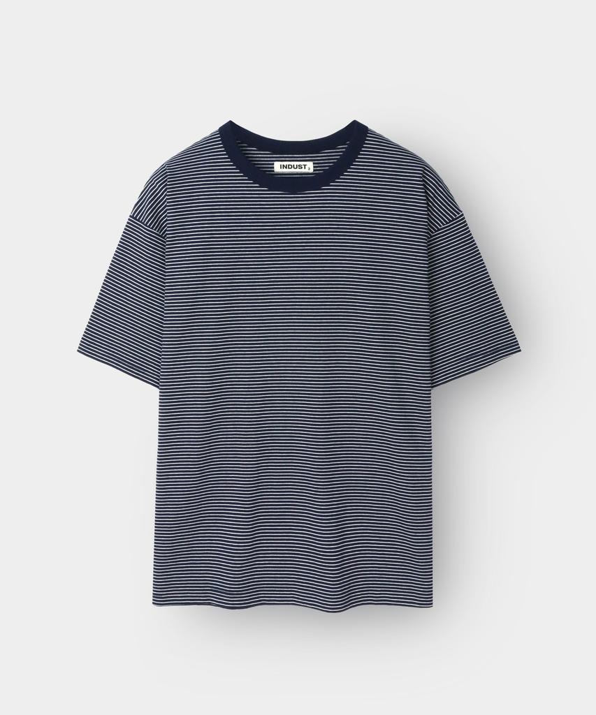INDUST Striped Half T-Shirt_8 Colors (B Type)