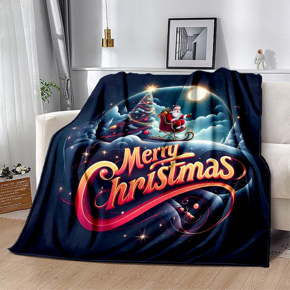 Merry Christmas Santa Claus Blankets are suitable for living rooms, bedrooms, camping, and other places, making them an ideal choice for gifts.