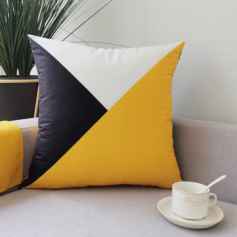 New Nordic-style Simple Geometric Pattern Pillowcase for Summer Ins Sofa Headrest Without Pillow Core