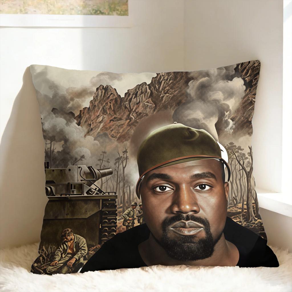 Kanye West Meme Pillow Case  Vintage Pillow Cover Square Pillowcases For Living Room Sofa