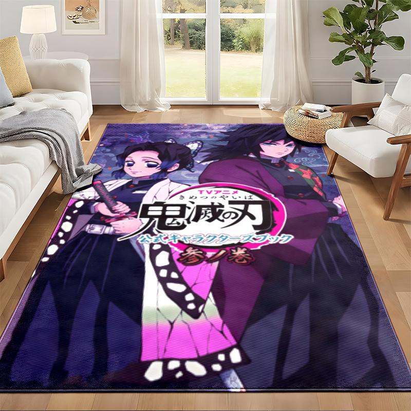 Akaza Demon Slayer Carpet Door Mat for Living Room or Bedroom Protective Mat Under Chair Office Decoration Christmas Gift Birthday Present