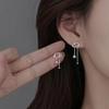 CIAXY Silver Color Hollow Clouds Earrings for Women Colorful Zircon Tassel Drop Earring 2022 Summer Fashion Jewelry