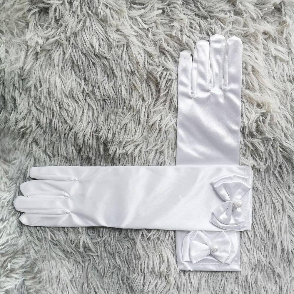 Wedding Dress Stage Gloves Full Finger Mittens Princess Skirt Accessories Children Long Gloves