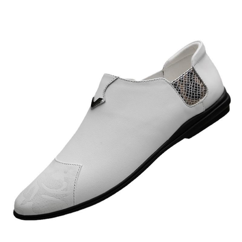 Cowhide Casual Shoes Large Size Foot Loafers Business Dress Leather Shoes Men's Breathable Men's Shoes Foreign Trade Lazy Shoes