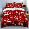 Festive Red Christmas Decor Theme Kid'S And Adults' Bedroom Decor, Exquisite Three-Piece Bedding Set Gift