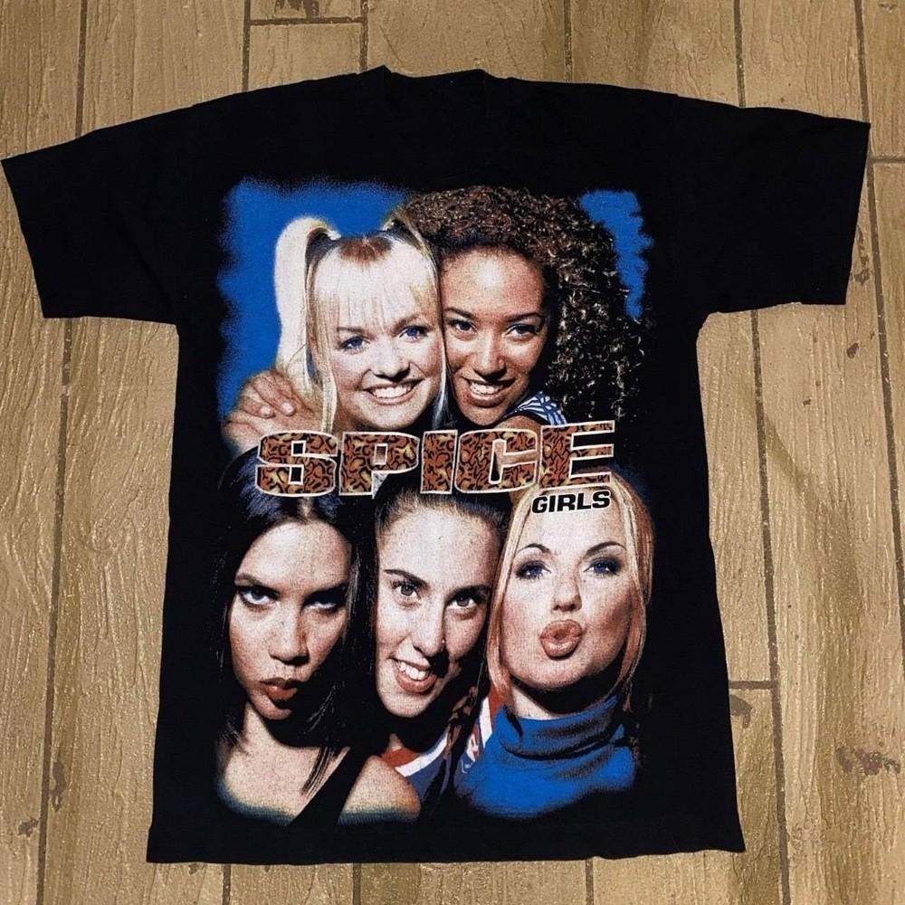 

Vintage Spice Girls Shirt, Retro Girl Group Graphic Tee, 90s Pop Band Merch Top Unisex T-Shirt M