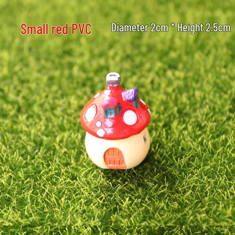 Moss Micro Landscape: Succulent & Mushroom House Ornament for DIY Miniature Gardens