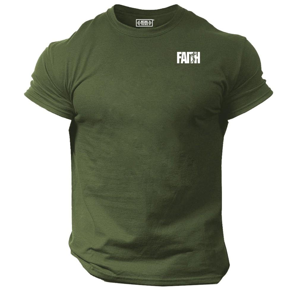 Faith T Shirt Pocket Gym Clothing Bodybuilding Training Workout Muscles Mma Top S