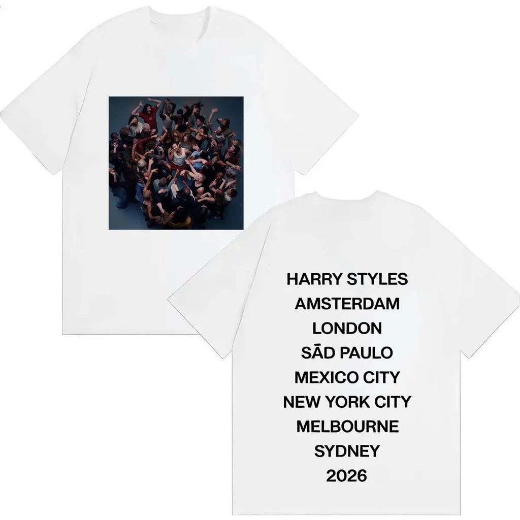 Harry Styles New Kiss All The Time Disco Occasionally Graphics Tops Unisex Yk Cotton Loose Short Sleeve Tshrit Streetwear