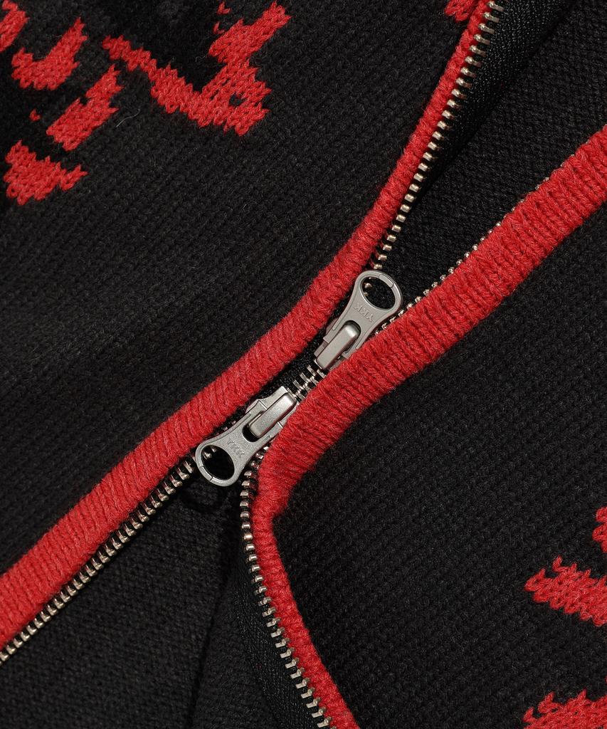 NICEGHOSTCLUB Crayon Angel&Devil Zip Polo Knit_Black(Ng2Esuk680A)
