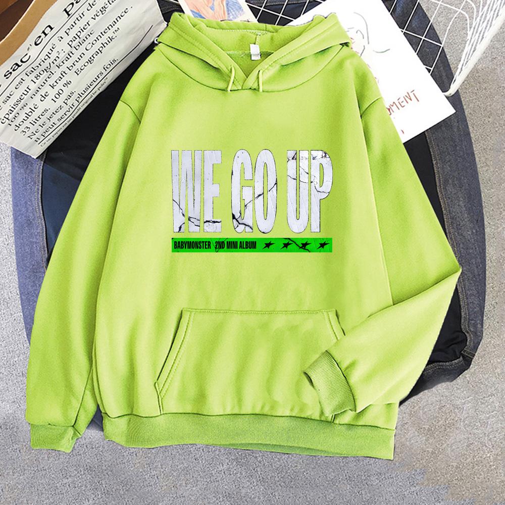 Song WE GO UP Hoodies Baby Korean Girl Group Monster  with Hooded Simplicity Casual Sweatshirt Moletom Cartoon Winter Hoody