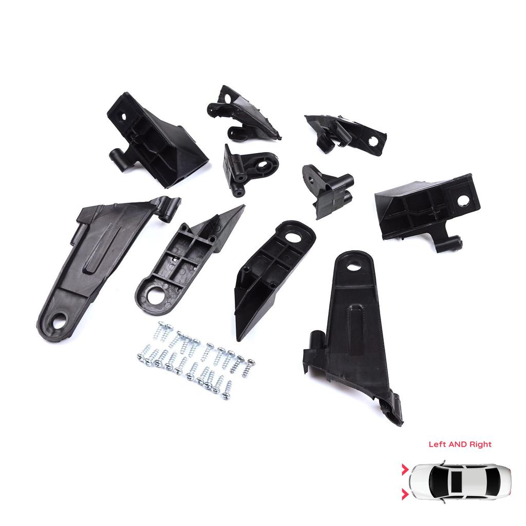 EHL565 Strålkastarhållare Reparationsfäste Flik Set Vänster Höger sida för Dacia Renault Duster MK2 HM 2017-2024 260609367R 260101133R