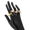 Fashionable Sturdy Metal Geometric Rings Set with Stylish Gemstones Portable for Fashion Women Ladies Casual Wear