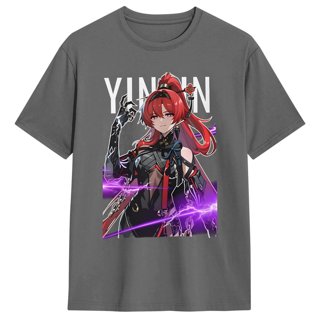 Wuthering Waves Characters T Shirt Summer Harajuku Tshirts Unisex Cotton Oneck Oversized Top Tees Shortsleeved Aesthetic Tshirt