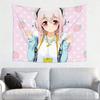 1pc Kawaii Anime Girl Wall Tapestry Polyester 2D Flat Print Versatile Decor for Dorm Bedroom  Living Room Ideal for Anime F