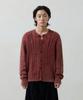 Knouun Faded Cable Knit (Red)