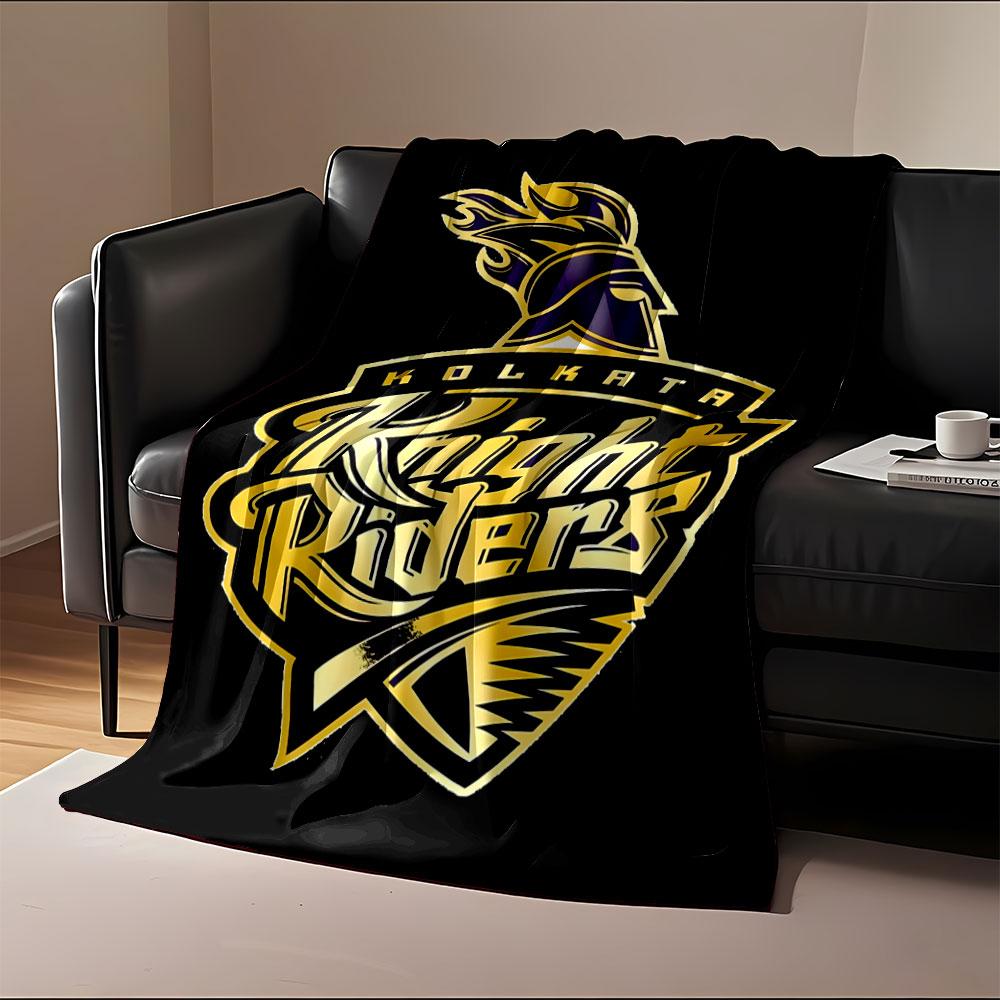 Kolkata Knight Riders Emblem print blanket soft and cozy perfect for the living room bed sofa or a nap,gift