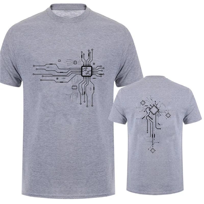 Brand New Mens TShirt ONeck Men Tshirt for Male T Shirts CPU Processor Circuit Diagram Print Man Tops Tees Tshirt Clothing