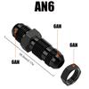 0-Degree AN6 AN8 AN10 AN4 Aluminum Alloy Radiator Oil Cooler Pipe through Wall Extension Joint Straight Nut Connector for Modifi