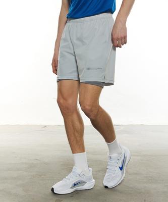 Michikoleondeonseupocheu Multi-Sports Shorts (Functional For Swimming, Fitness, And Running) Light Gray