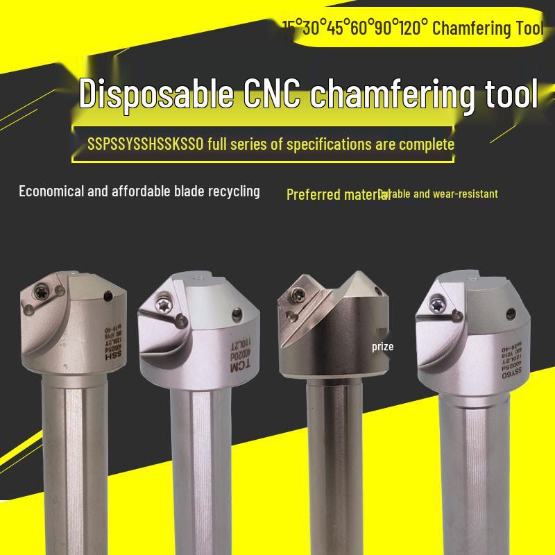 TP45 TCP CNC Chamfering Tool - 60°, 90°, 120°