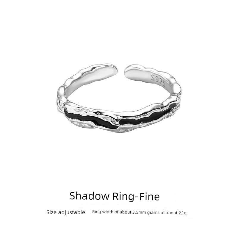 

Нишевое кольцо для пары в новом стиле, модное, с изюминкой [Shadow] Ring-Fine Opening adjustable