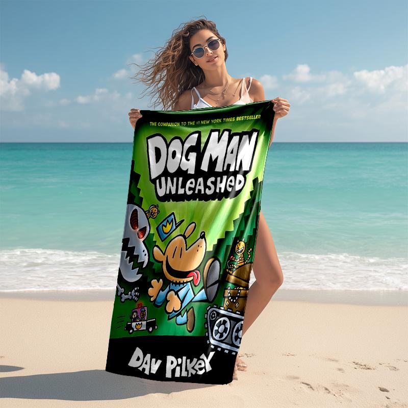 1pc DogMan2 Beach Towel, Comfortable and Thick, and Swimming/Bath/Picnic/Camping Towel, Suitable for Seaside Beaches