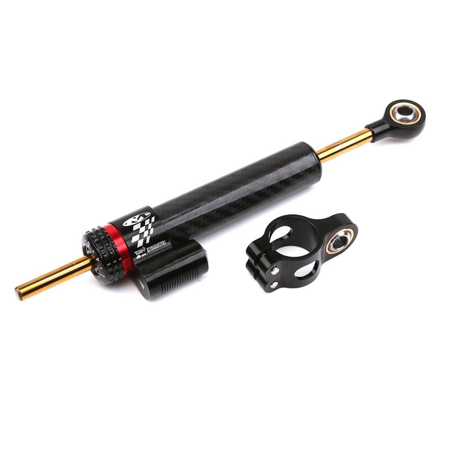 250mm/9.8" Aluminum Motorcycle Steering Damper Stabilizer Rod 16 Adjustment Gear