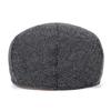 Herringbone Grid Style Beret Hats Fashion Outdoor Windproof Cold Hat Men's and Women's Universal Cap Cotton Warm Caps