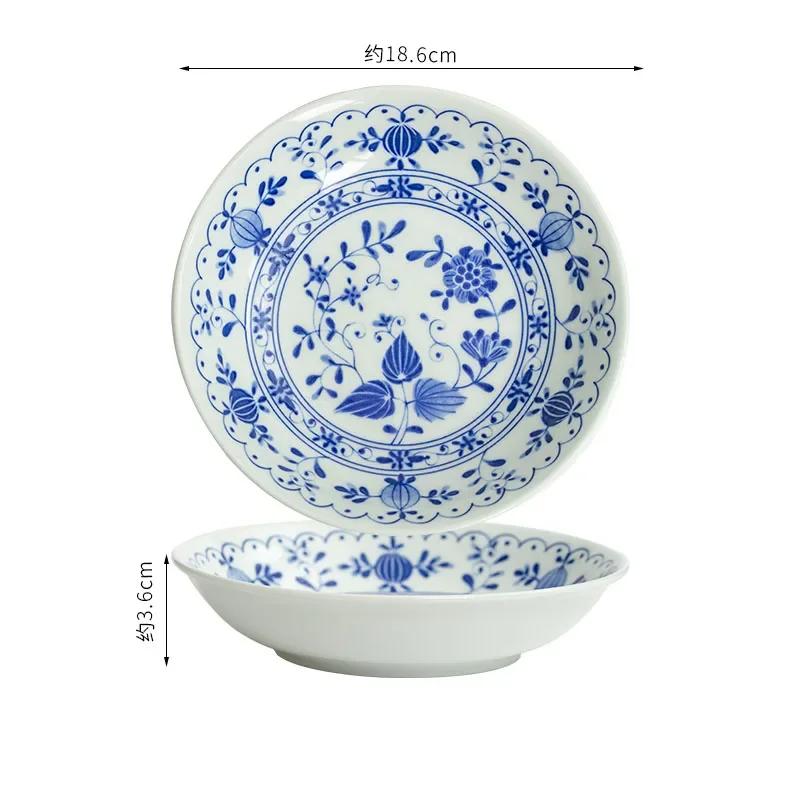 Keramikteller im Retro-Chinesischen Stil, High-End Hotelrestaurant, Pastateller, Köstliche Gerichte, Fischteller, Einzigartiges Haushaltsgeschirr