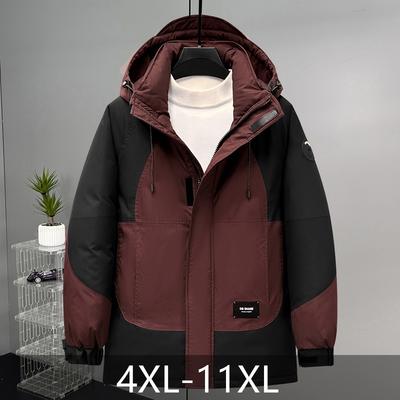 Plus Size 4XL-11XL Fashion Winter Men's Coat Hooded Casual Loose Thick Warm Oversize Outerwears Men Jackets