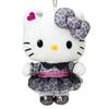 Sanrio Mascot Holder Hello Ages 6 and 315419 (Monotone Animal), Kitty, Polyester, Up,