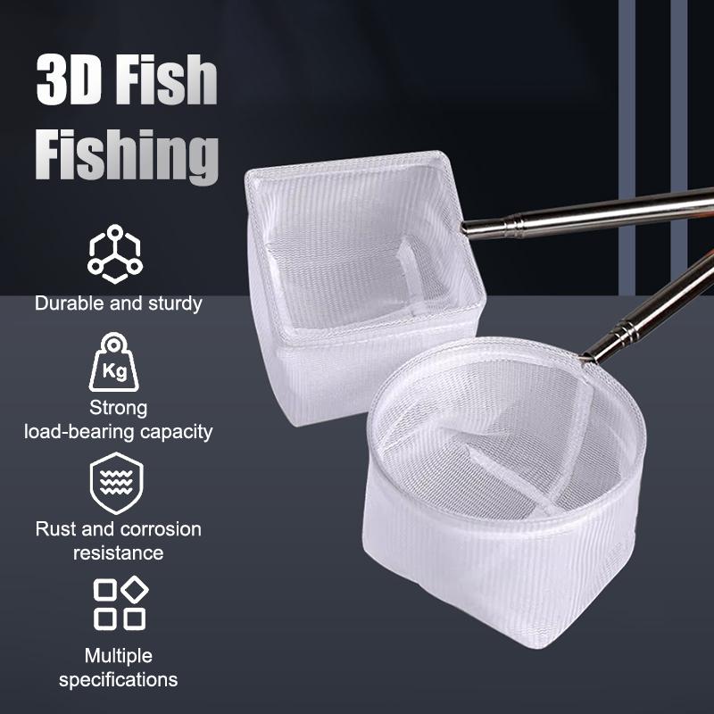 Fishing Landing Net Rustproof Corrosion Resistant Stainless Steel Fishing Net For Catchin Fish Shrimp Tank Aquarium Accessories