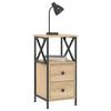 Nightstand Sonoma Oak 34 X 35.5 X 70 Cm Particleboard