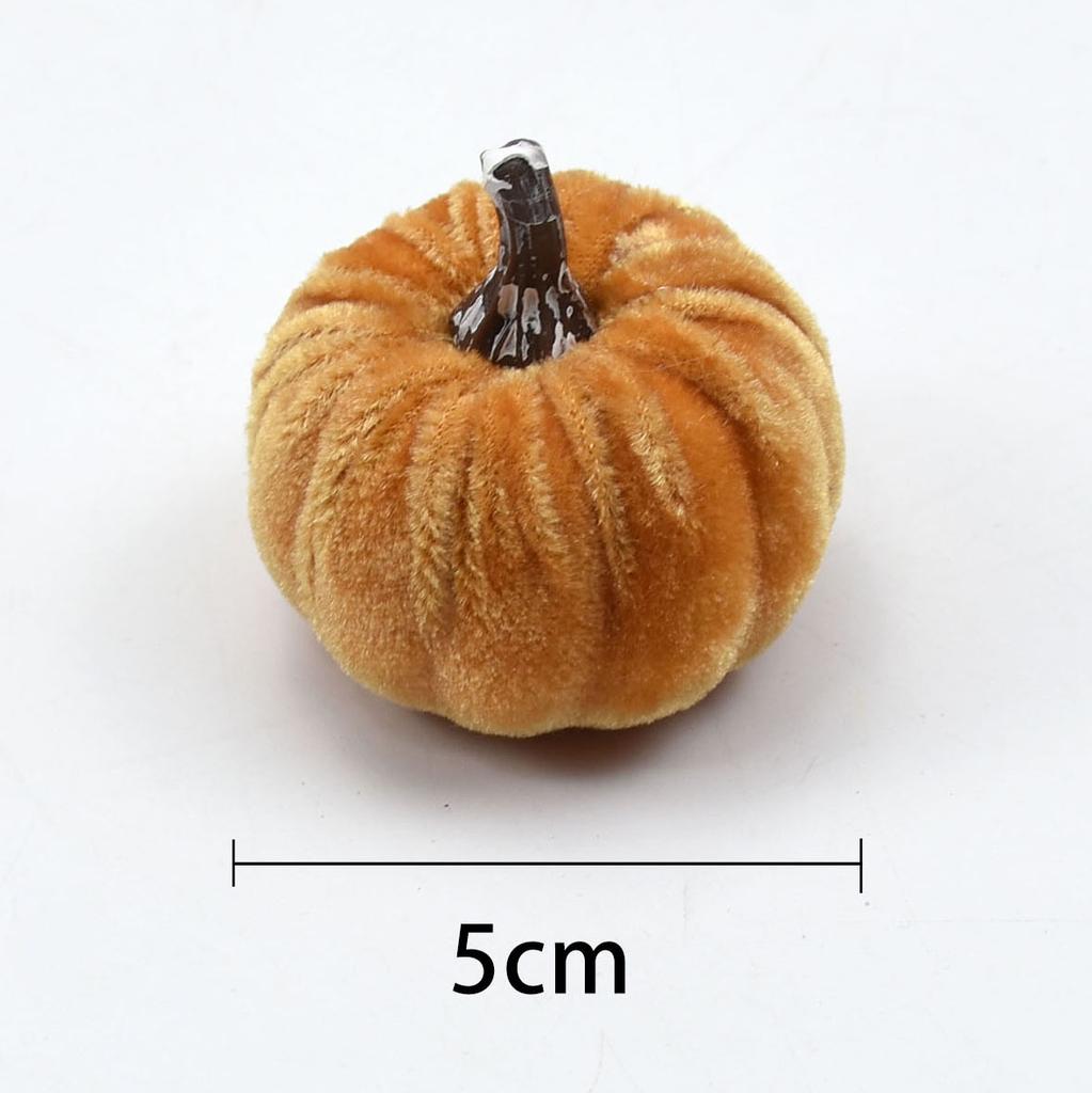 Artificial Foam Pumpkin Decor with Cloth Rope, Fall Thanksgiving Table Centerpiece, Harvest Festival Home Decor, Realistic Pumpk