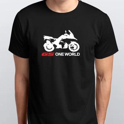BMW GS 1200 One World Motorrad Bedrucktes 100% Baumwolle T-Shirt Herren Tops in 6 Größen