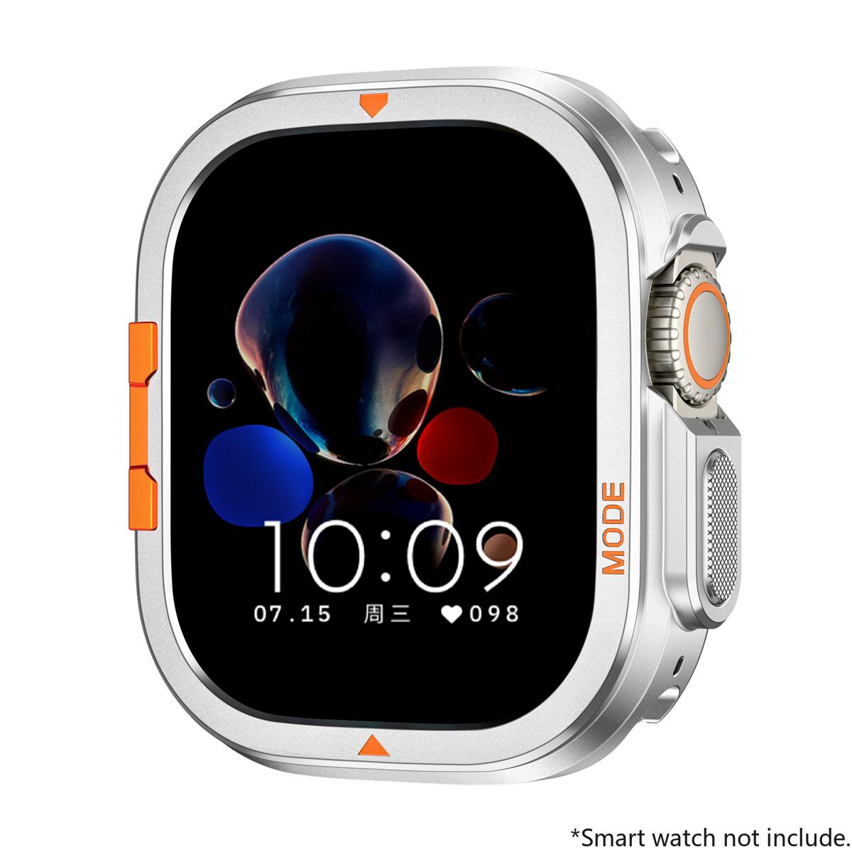 

Металлический корпус для Apple Watch Ultra 3 49 мм 46 мм Защитный чехол Алюминиевая крышка Бампер Рамка для IWatch Серии 11 10 9 8 7 6 5 4 SE 46mm-Series 11 10 серебряный