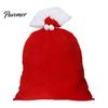 Christmas Velvet Gift Bags Large Bag, Santa Claus Sack with Adjustable Decorative Bag Drawstring, Reusable Fabric Storage Pouch for Xmas Holiday