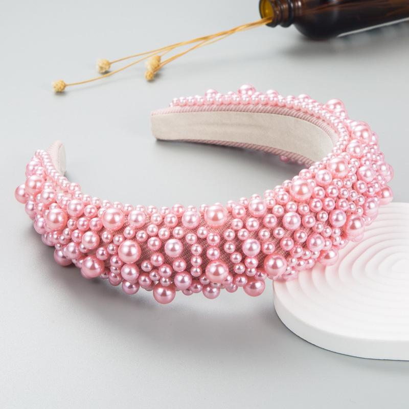 Solid Pearl Wide Headbands For Women Girls Headwear Fashion Cute Face Hairbands Female Hair bands Head Hoop Hair Accessories